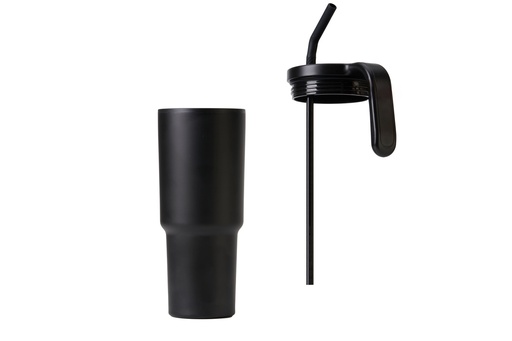 FORZA 360 - Hans Larsen Recycled Stainless Steel/PP Tumbler with 360 Branding - Black