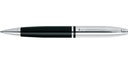 Cross Calais™ Chrome/Black Lacquer with Polished Chrome Appointments Ballpoint Pen with Blue Ink Refill