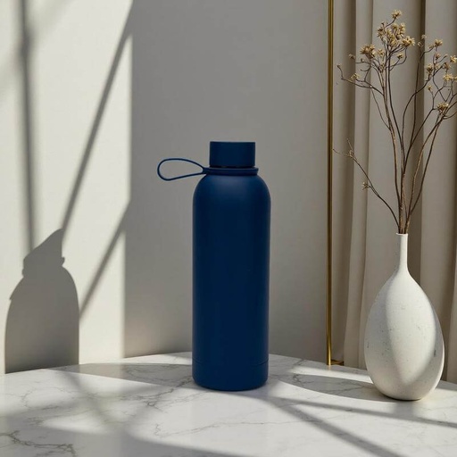 CADIZ - Giftology Double Wall Stainless Steel Bottle 500ml - Navy Blue