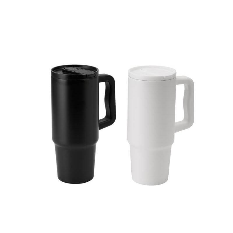 BERN 2.0 - Hans Larsen Recycled Stainless Steel Tumbler with Straw Lid - White