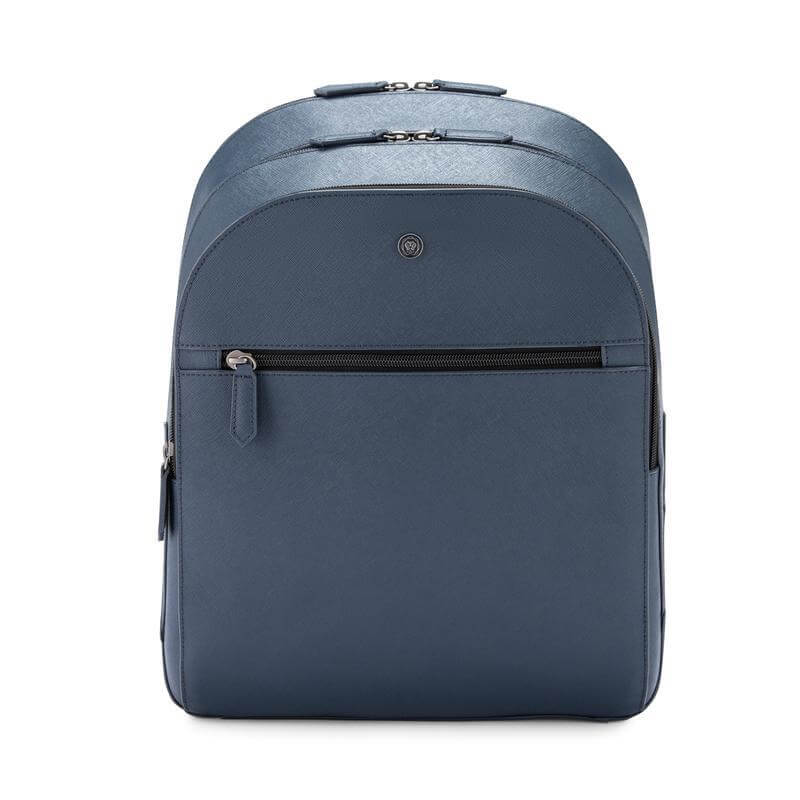 Cross Luxury Leather Backpack - Navy Blue
