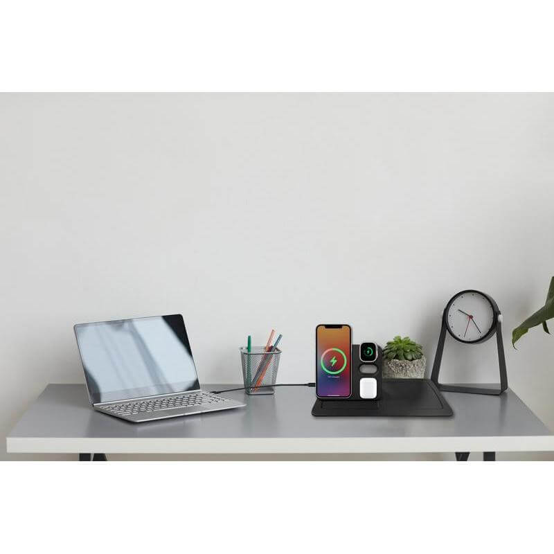 AVRON - Giftology 3-in-1 Magnetic Wireless Charger Desk Tray - Black