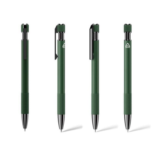 PILA - Recycled Aluminium Ballpoint Pen - Green