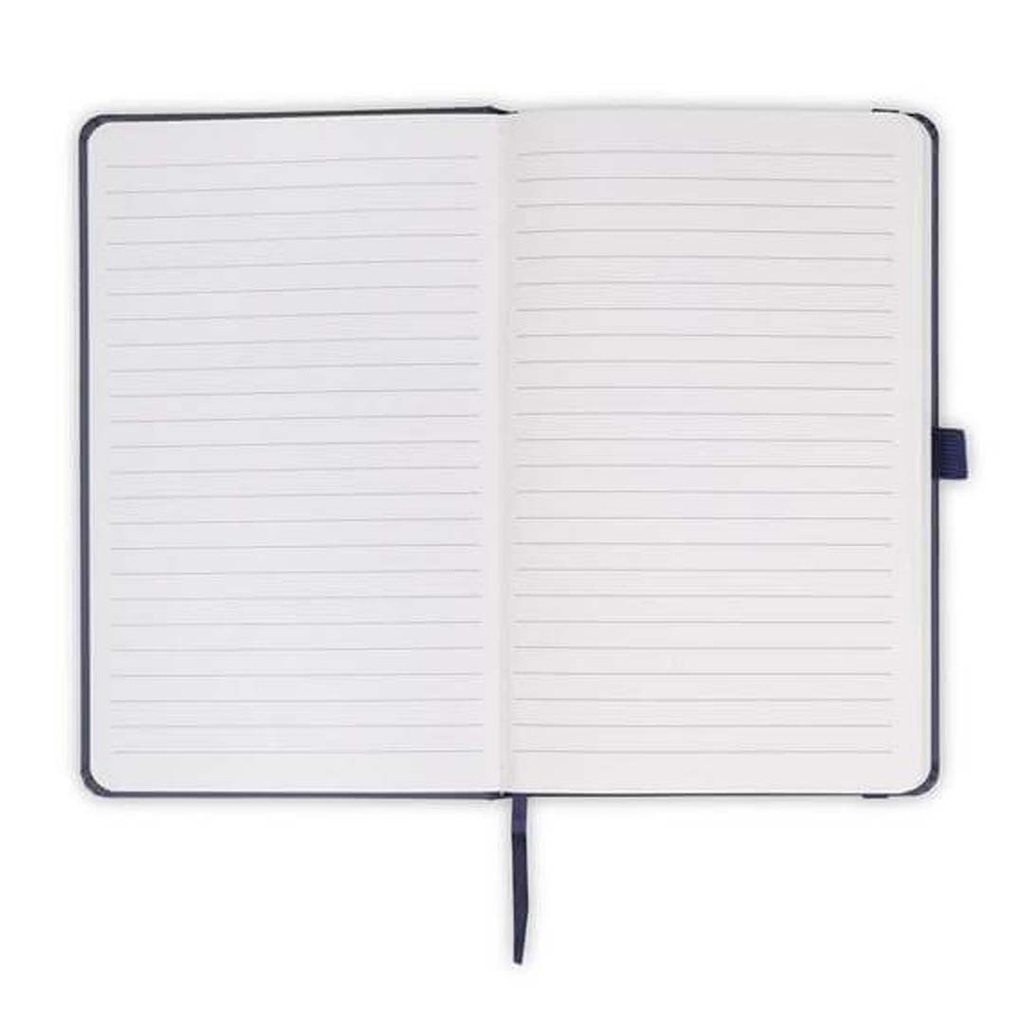 FAROE - Santhome A5 PU Hard Cover Notebook with Pen Loop - Navy Blue