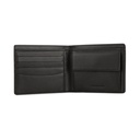 CROSS Saffiano Leather 4CC Bifold Wallet with Coin Pocket - Black