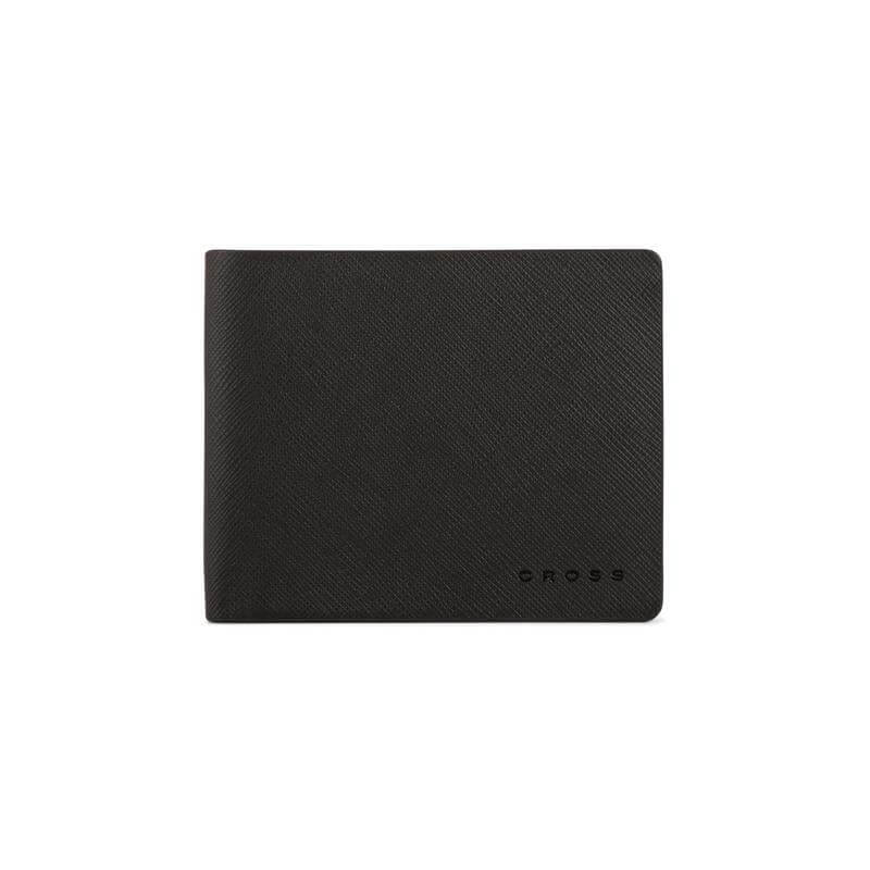 CROSS Saffiano Leather 8CC Slim Bifold Wallet - Black