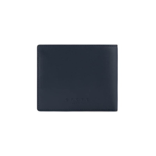 CROSS Soft Grain Leather Two-Tone 8CC Bifold Wallet - Blue/Mocha