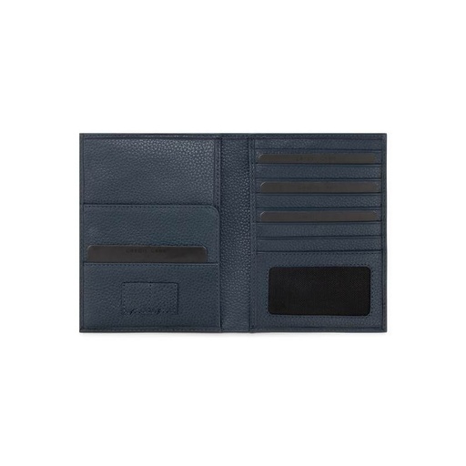 CROSS Soft Grain Leather 9CC Passport Travel Wallet - Navy Blue