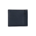 CROSS Pebble Leather 6CC Classic Fold Wallet with 6CC Cardholder - Navy Blue