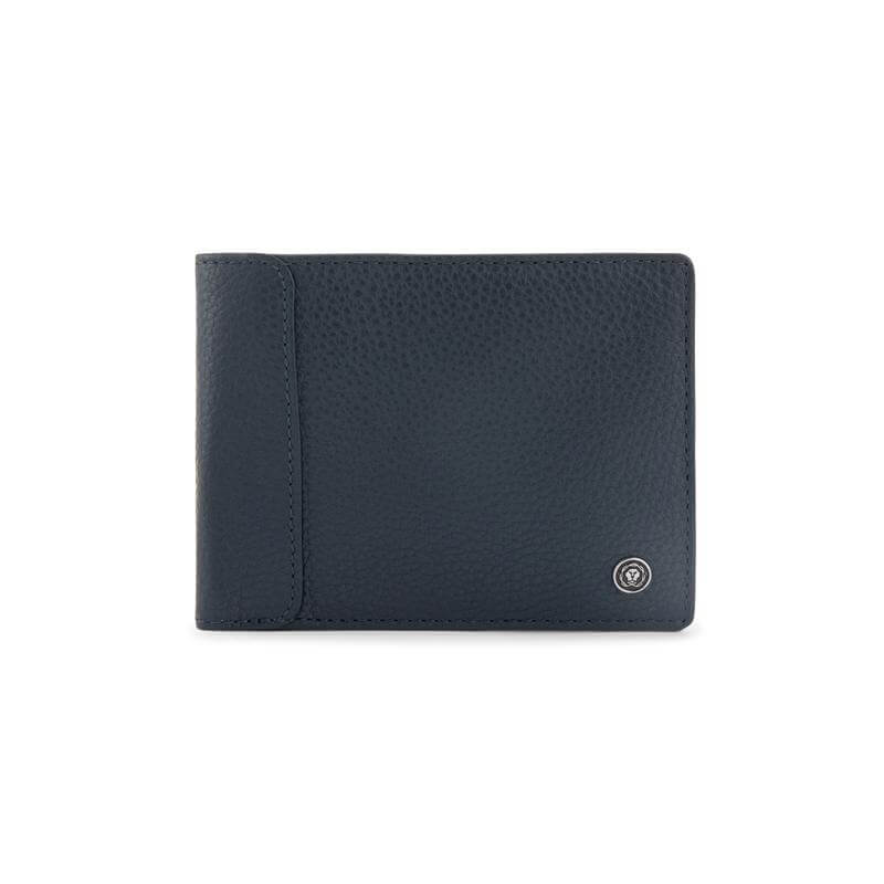 CROSS Pebble Leather 8CC Classic Fold Wallet - Navy Blue
