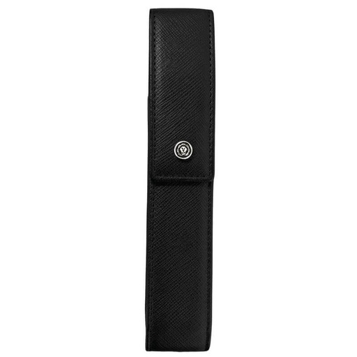 CROSS Leather Single Pen Case with Flap - Black