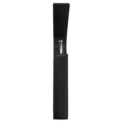 CROSS Leather Single Pen Case with Flap - Black