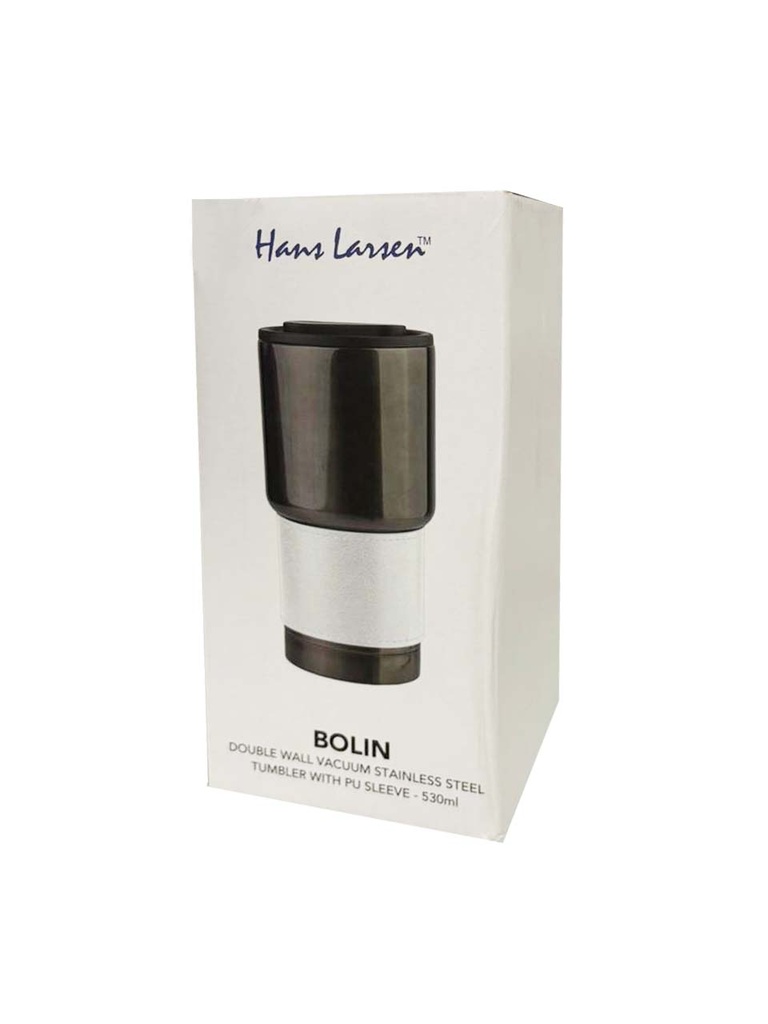 BOLIN - Hans Larsen Insulated Tumbler with Grip Sleeve 530ml - White