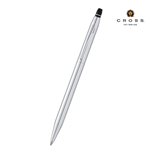 Cross Click™ Chrome Ballpoint Pen & A5 Hardcover Notebook Gift Set - Mocha