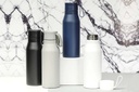 R-NEBRA - CHANGE Collection Recycled Stainless Steel Vacuum Bottle with Loop - Navy Blue