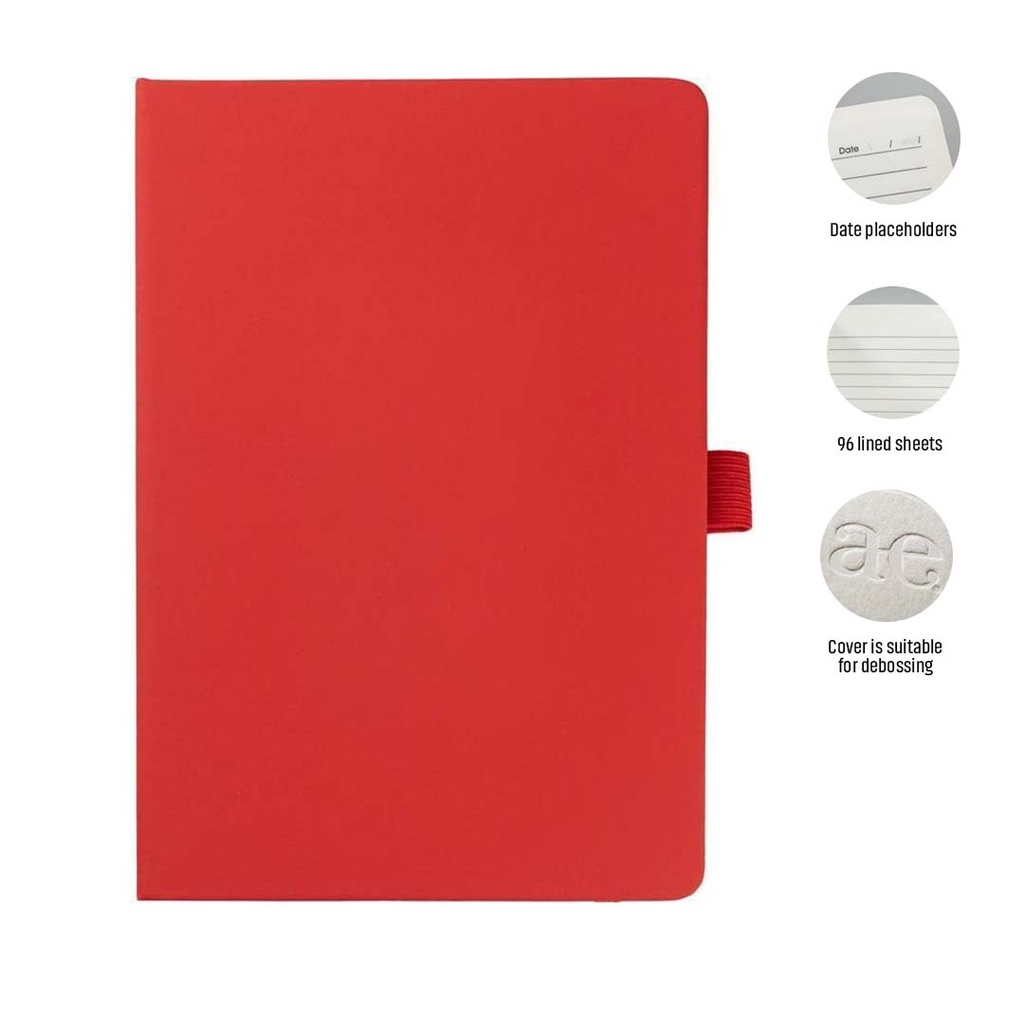 JURSI - Giftology A5 PU Notebook with Pen Loop - Red