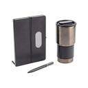 GIESSEN - Hans Larsen Gift Set of Tumbler, Notebook and Pen - Black	